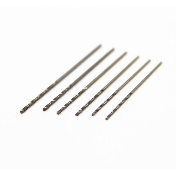Assorted Carbon Steel Mini Micro Hobby Drill Bits #60 - #70, 6pcs,12pk